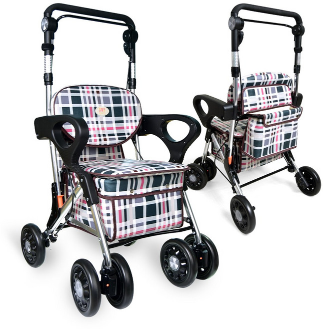 편리안 프라임 보행보조차 RT-0324 핑크블루, 1개