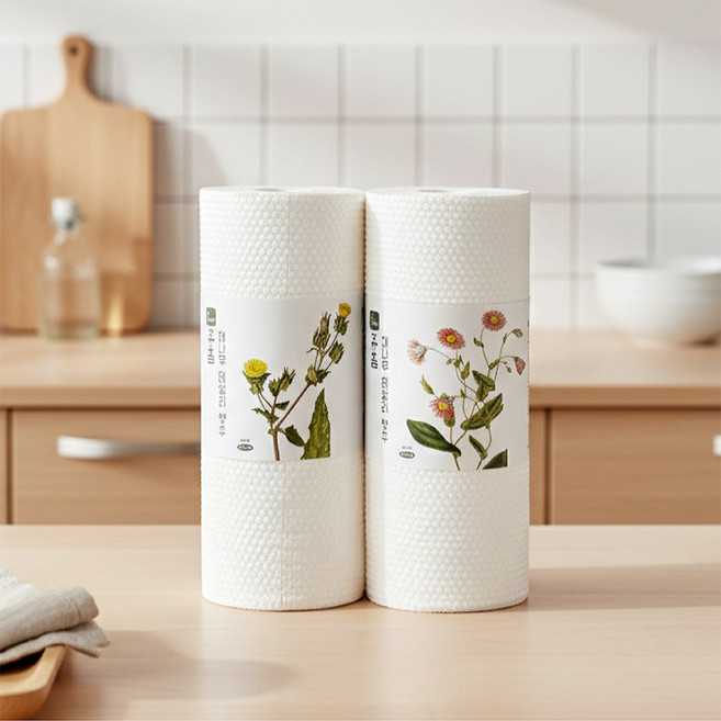 휴홈 일회용 대나무 행주, 2개, 60개