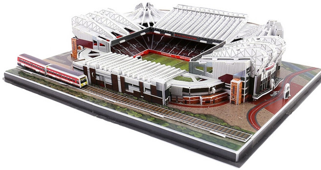 레알 마드리드 바르셀로나 조립식 축구 경기장 모형 AC 밀란 3D 직소 퍼즐 14종, E.리버풀안필드조명켜짐