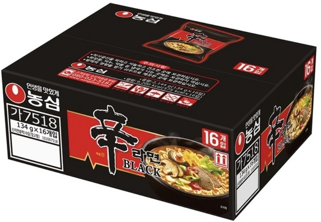 농심 신라면 블랙 134g 16개
