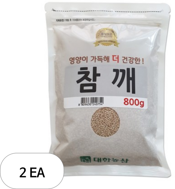 대한농산 생 참깨, 800g, 2개