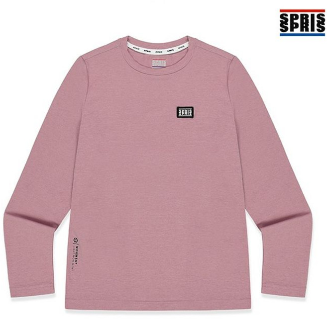 스프리스 여성 와펜 긴팔 티셔츠 핑크