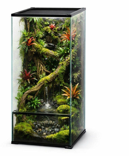 렙티주 테라리움 45x45x90cm 비바리움 사육장, 1개