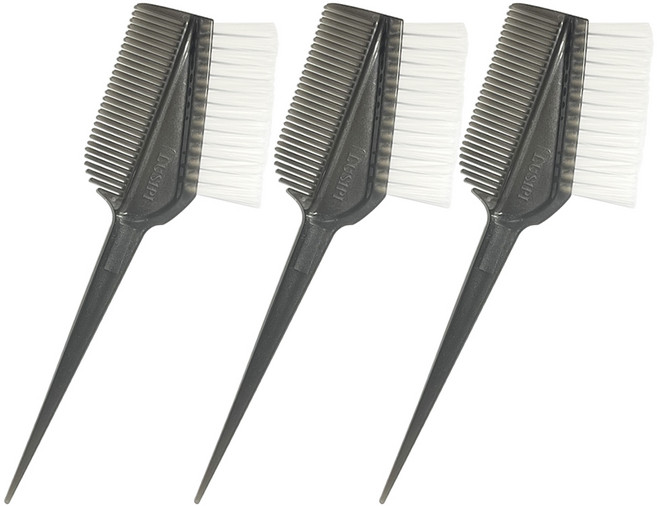 루시피 와이드 염색솔 염색빗 염색붓 브러쉬, 3개, 그레이