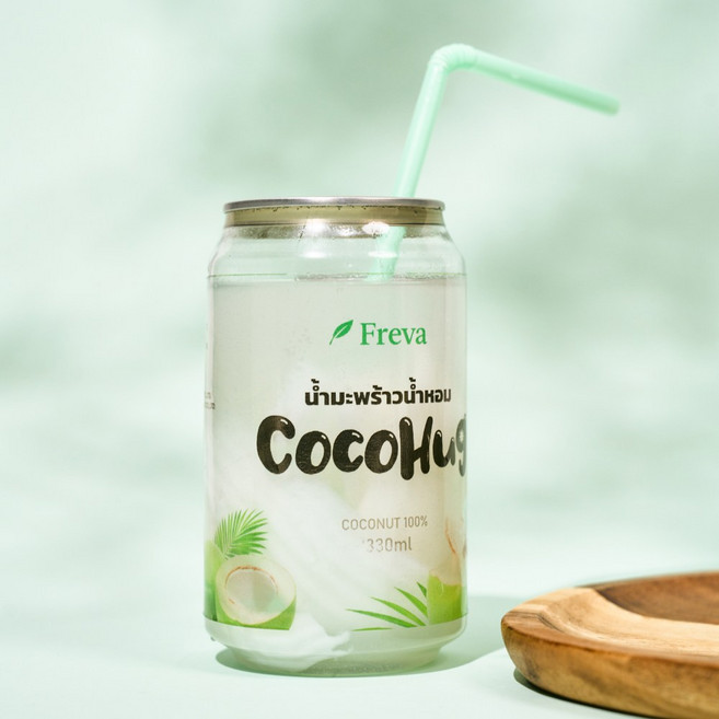 프레바 코코허그 코코넛 워터 100% 과육 포함 음료 330ml, 12개