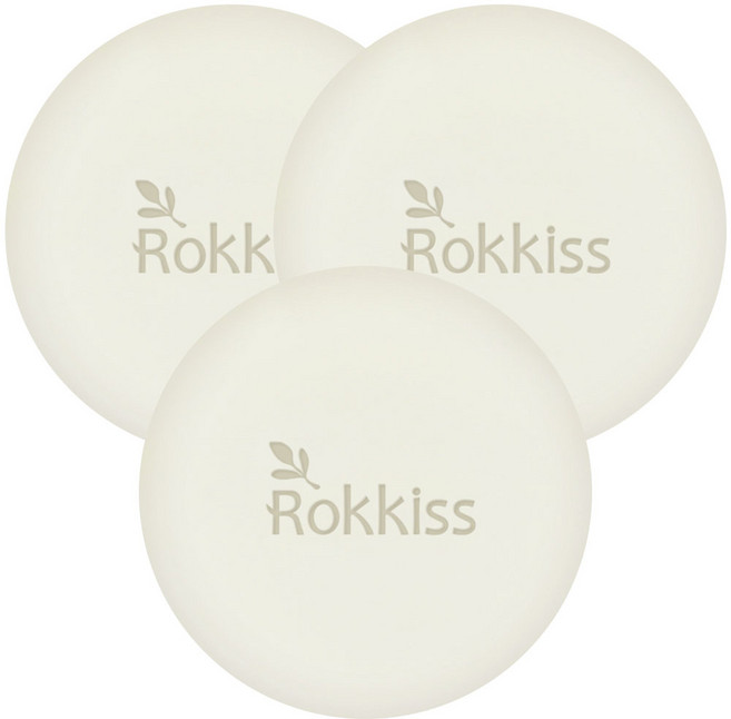 록키스 하얀 쌀겨 숙성 비누, 100g, 3개입