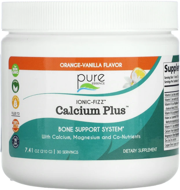퓨어에센스 Ionic Fizz 칼슘 플러스 오렌지 바닐라 210g, 2개 - 쿠팡