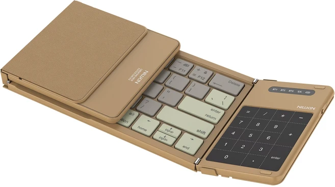 NILLKIN 접이식 키보드 Bluetooth 무선 휴대용 터치패드 휴대폰 및 노트북 사무실을 위한 소형 입력 특별, 02 Brown
