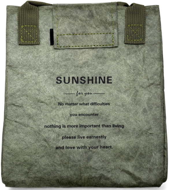 아유라인 듀폰 크라프트 런치백 도시락 가방, 0 그린, 1개