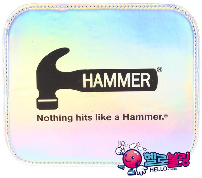 햄머 레인보우 홀로그램 프리미엄 가죽 볼타올[실버] / 볼링 볼타월 / 그립력+기름제거 베스트상품, 1개