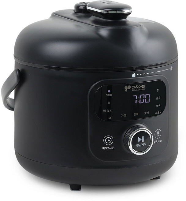 키친아트 4인용 전기압력밥솥 KRC-4620 블랙색상 LED디스플레이 분리형뚜껑, 키친아트 4인용 전기압력밥솥 KRC-4620 블랙