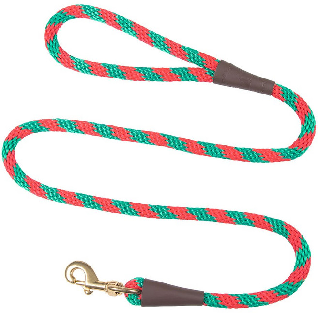 Mendota Pet 슬립 목줄 중형견용 액티브 RC 투이어 녹색/흰색 콤보 in 강아지, stletoe 크리스마스, 0 95cm 1 8m