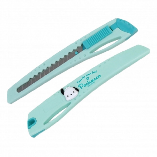 바이하츠 산리오 캐릭터 자동잠금 커터칼 컷터칼 (소) 142mm, 포차코 커터칼 PCT-S