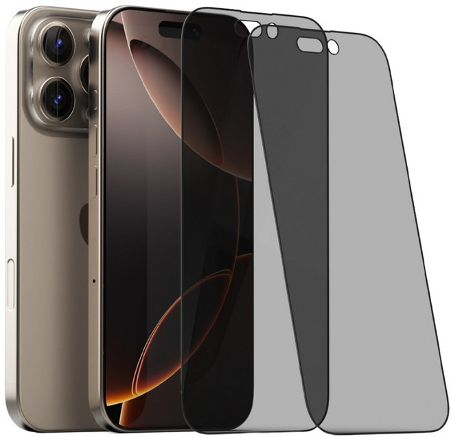 디핏 사생활 보호 지문방지 필름 세라믹 풀커버 프라이버시 2매입, 2개