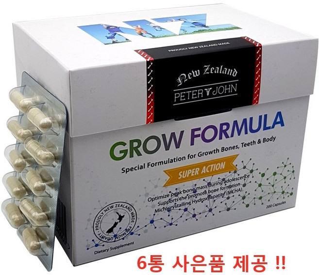 피터앤존 그로우 포뮬러 200캡슐 6통, 200정, 6개