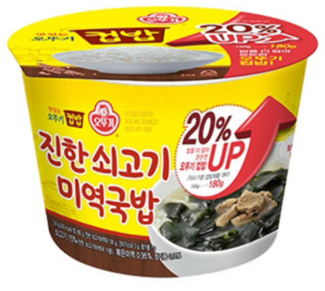 오뚜기 컵밥 진한쇠고기 미역국밥, 314g, 1개
