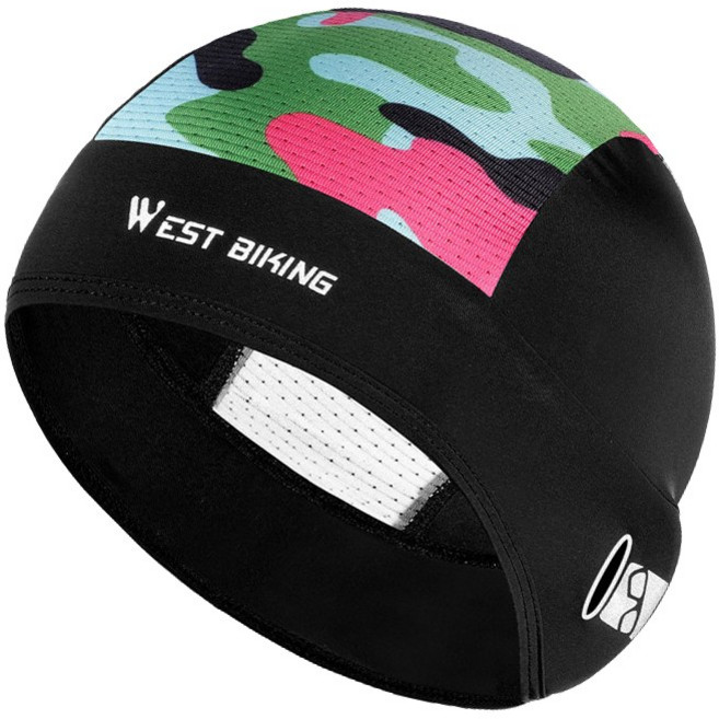 시그니처베이지 자전거 라이딩 쿨 모자 두건 쪽모자 스컬캡 YPZ295, 블랙, 1개