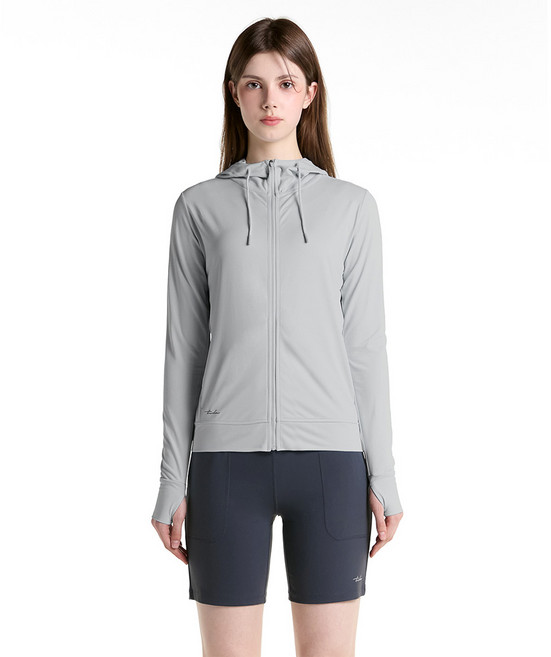 테슬라 여성 핑거홀 자외선차단 기능성 후드집업