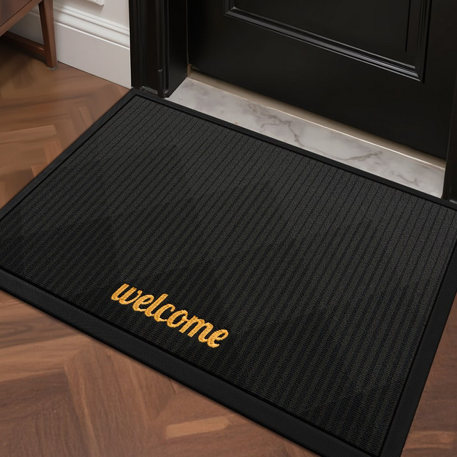 DEXI 1개 현관매트 바닥 출입구 발판 매트 웰컴 현관 미끄럼방지 현관 발매트 패턴 베란다 신발장 60*90cm, Welcome