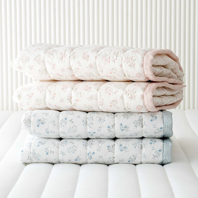 라일락 고정밴드 마이크로모달 침대패드 알러지케어 S/Q/K 2color, 스카이 블루