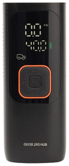 아이나비허브 무선 스마트 에어펌프 울트라 맥스 UV1000 6000mAh, 1개, 블랙