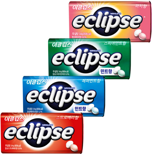 이클립스 캔디 종합 4종 번들팩, 34g, 4개