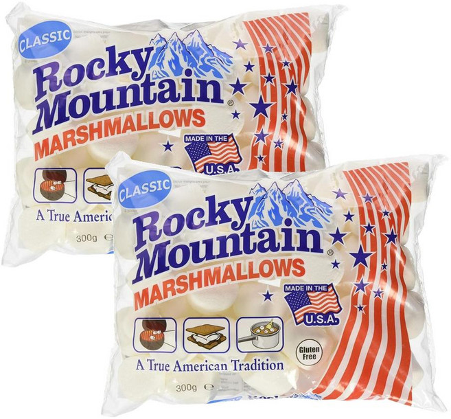 Rocky Mountain 마시멜로 바베큐용 스모어용 300g 2개, 2세트, 600g