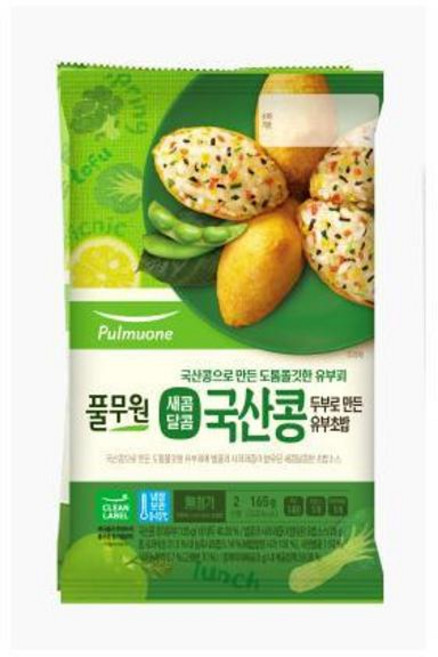 풀무원 새콤달콤 국산콩 두부로 만든 유부초밥 2인분, 2개, 165g