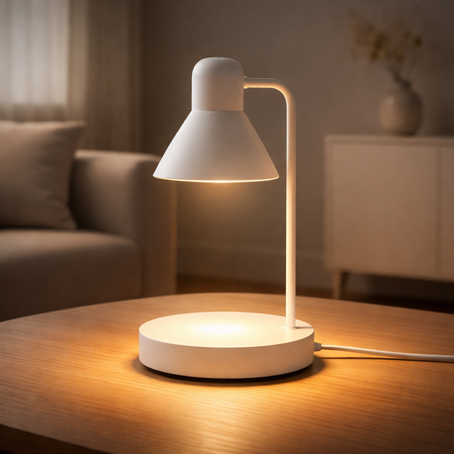 퓨어넥스 향기지속 캔들워머 할로겐전구 2개 포함, 화이트