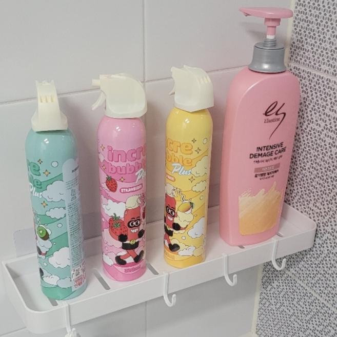 루블랑즈 무타공 욕실 다용도 물빠짐 선반 정리대, 화이트, 1개