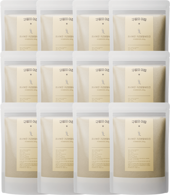구월의아침 쪄서볶은 귀리분말쉐이크 귀리미숫가루 선식, 500g, 12개