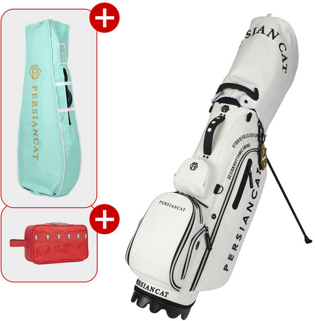 페르시안캣 슈프림 스탠드 골프 캐디백 027 화이트, 화이트(P4FUSB27), FREE