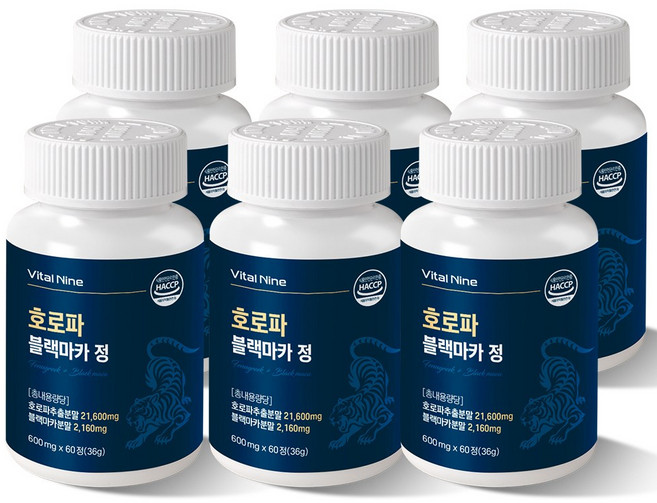 호로파 블랙마카 아르기닌 2500 메가 부스터 분말 남성 비아노스 1800 흑마늘 야관문 파워 익스트림 100% 갱년기, 6세트, 30회분