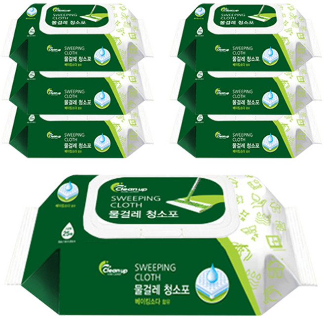 클린업 물걸레 청소포 대형 25p, 7개