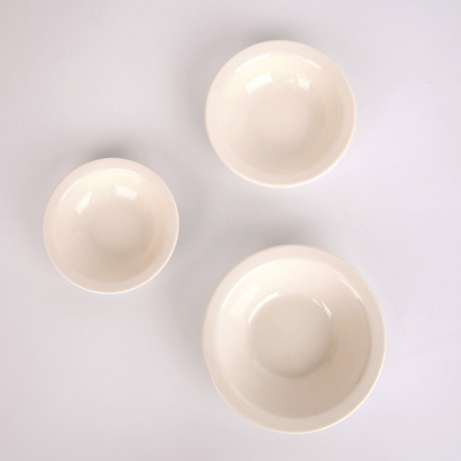 라쿠스 뉴욕 원형쿠프 화이트 도자기그릇 찬기 접시 미니볼 소스종지 드레싱, 라쿠스 뉴욕 원형구프, 소, 1개