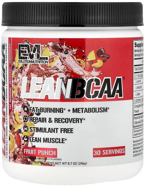 이블루션 Evlution Nutrition Lean BCAA® Fruit Punch 8.7 oz 246 g, 246g, 1 - 쿠팡