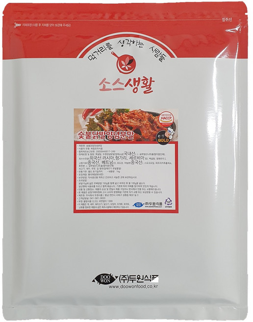 [두원식품] 숯불 닭발 양념 분말, 1개, 1kg