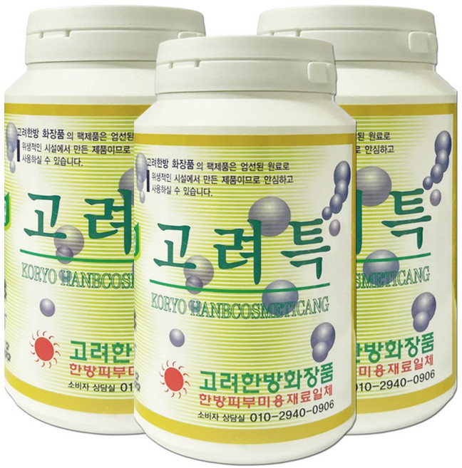천연 한방 해초팩 고려특 300g, 3개