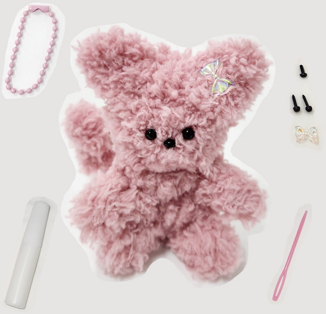 이지앤조이 정품 모루인형 키링 만들기 DIY 키트 4종 패키지 부자재 악세사리 키링, 1개, 1종기본세트(냥냥이)