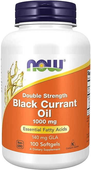 NOW FOOD 더블스트랭스 블랙커런트 오일 1000mg 100젤, 100정, 1개 - 쿠팡