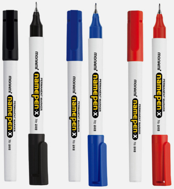 모나미 가는글씨용 네임펜 X, 청색, 1개