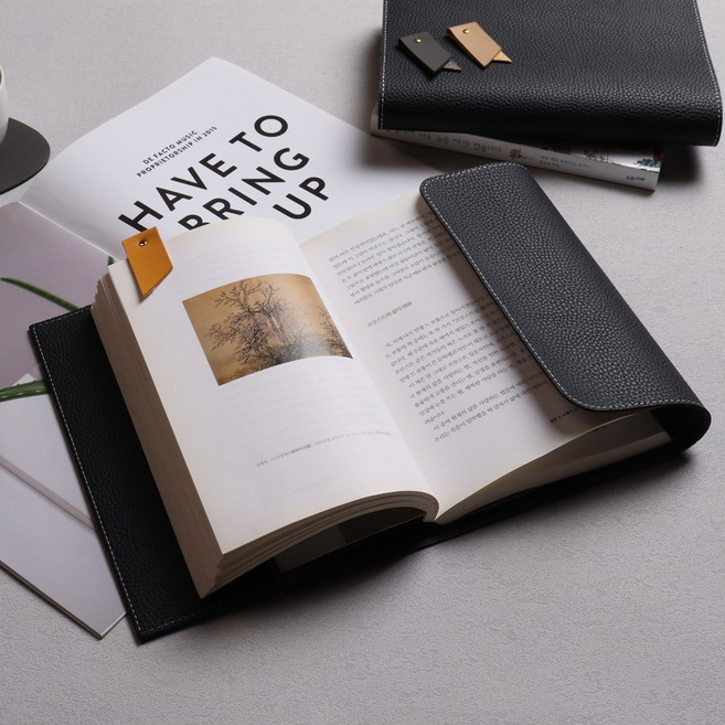 [각인가능]오브리즈 국내제작 토고가죽 북커버 책커버 A5 B6 다이어리 커버, 1개, 블랙