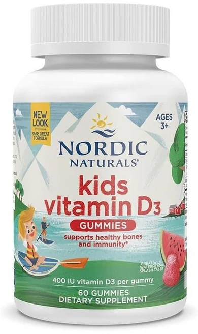 노르딕내추럴스 키즈 어린이 비타민 D3 구미젤리 400 IU 와일드 스플래쉬맛 60개, 60정, 1개 - 쿠팡