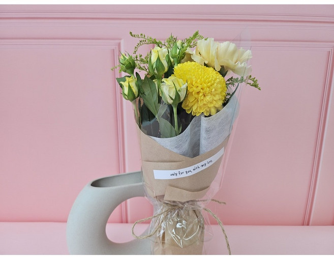 유스풀몰 에코꽃다발 생화택배 꽃배달싼곳, 에코 꽃다발(3~4종), 1개