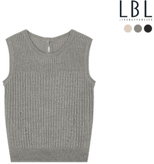 [LBL] ○26SS 프렌치린넨 블렌디드 슬리브리스 니트 3종