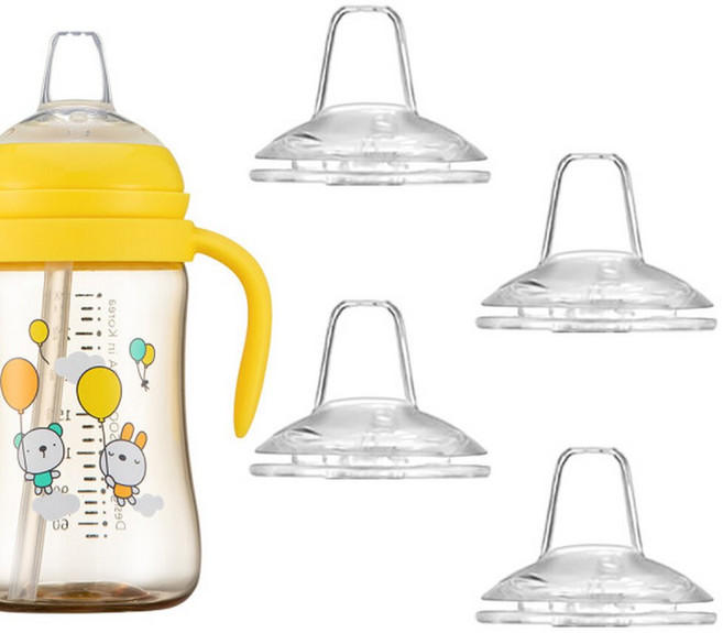 순수아 더블하트 젖병 호환 교체용 리필 스파우트 꼭지 추 빨대, 스파우트꼭지2개+빨대2개+솔(-4000원), 1개