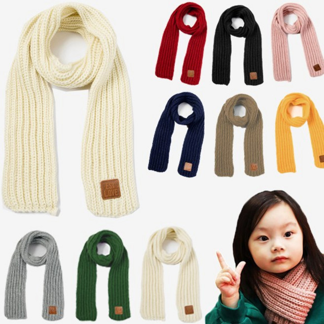 KC인증 아동 니트 쁘띠 머플러 목도리 크리스마스선물로 딱!