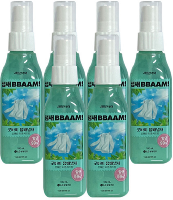 엘지 샤프란 샤프란케어 냄새뺌 섬유탈취제 섬유탈취스프레이, 100ml, 6개