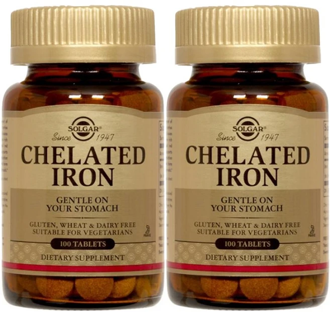 솔가 킬레이트 철분 타블렛, 100정, 2개 - 쿠팡