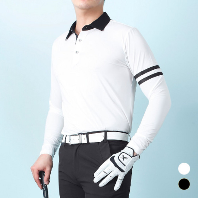 마스터베어 봄가을 남성 카라 골프티셔츠 긴팔 골프웨어 SM53